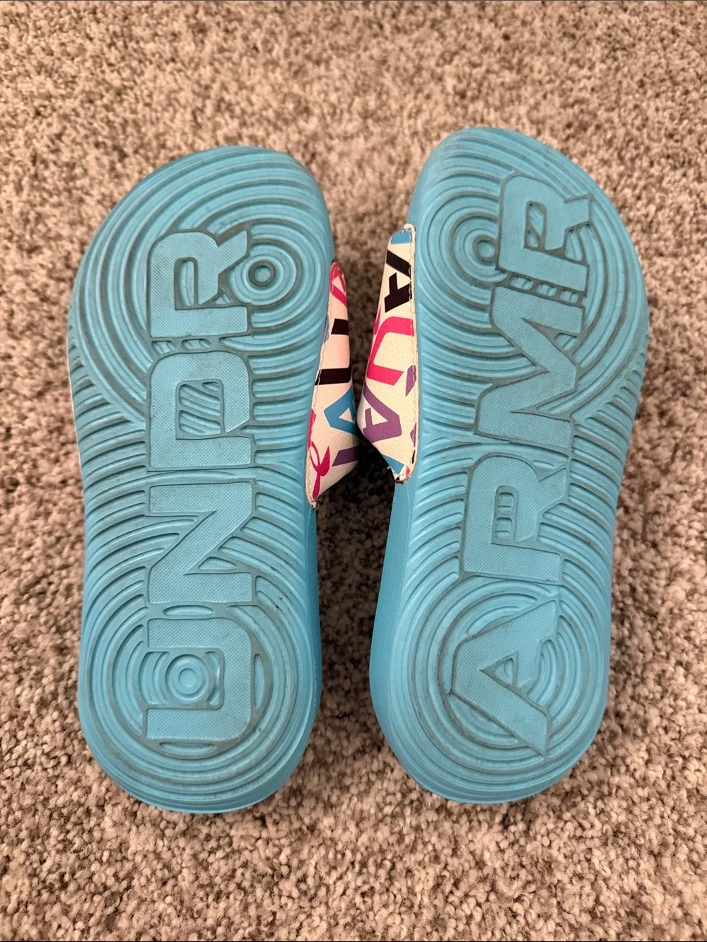 Under Armour slides youth size 1